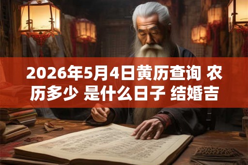 2026年5月4日黄历查询 农历多少 是什么日子 结婚吉时