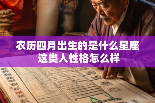 农历四月出生的是什么星座 这类人性格怎么样