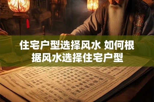 住宅户型选择风水 如何根据风水选择住宅户型 住宅户型选择风水 如何根据风水选择住宅户型