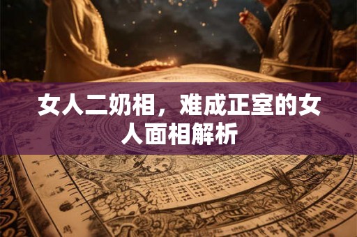 女人二奶相，难成正室的女人面相解析