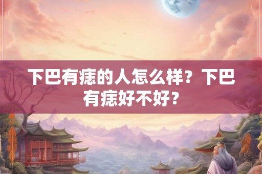 下巴有痣的人怎么样？下巴有痣好不好？