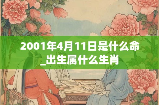 2001年4月11日是什么命_出生属什么生肖