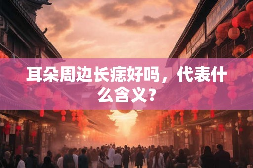 耳朵周边长痣好吗，代表什么含义？