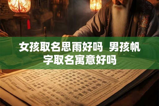 女孩取名思雨好吗  男孩帆字取名寓意好吗