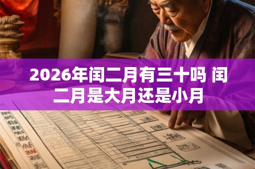 2026年闰二月有三十吗 闰二月是大月还是小月