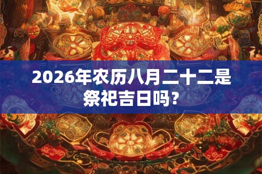 2026年农历八月二十二是祭祀吉日吗？