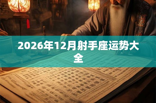 2026年12月射手座运势大全