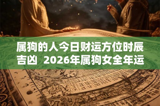 属狗的人今日财运方位时辰吉凶  2026年属狗女全年运势