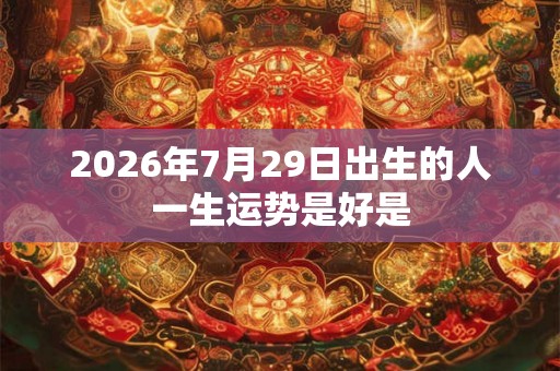 2026年7月29日出生的人一生运势是好是 2026年7月29日出生的人一生运势是好是
