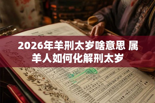 2026年羊刑太岁啥意思 属羊人如何化解刑太岁 2026年羊刑太岁啥意思 属羊人如何化解刑太岁