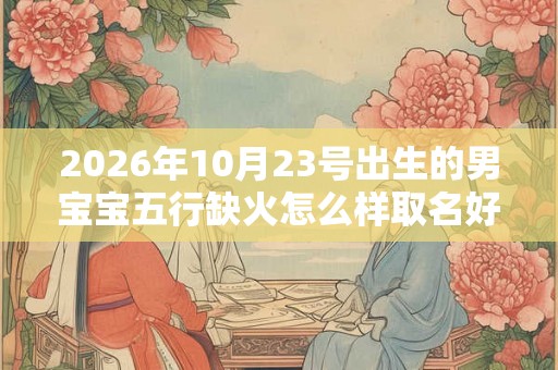 2026年10月23号出生的男宝宝五行缺火怎么样取名好听