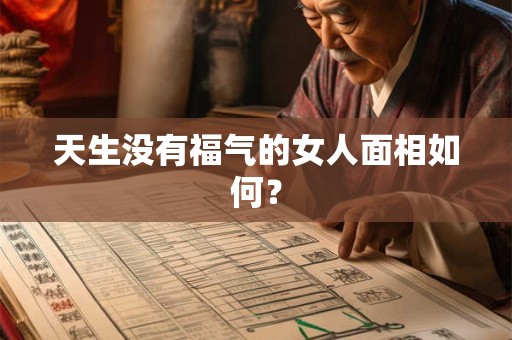 天生没有福气的女人面相如何？