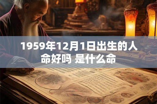 1959年12月1日出生的人命好吗 是什么命