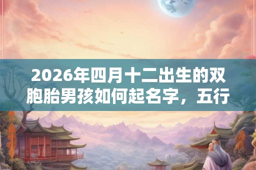 2026年四月十二出生的双胞胎男孩如何起名字,五行属什么 2026年四月十二出生的双胞胎男孩如何起名字,五行属什么