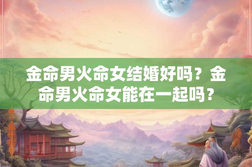 金命男火命女结婚好吗？金命男火命女能在一起吗？