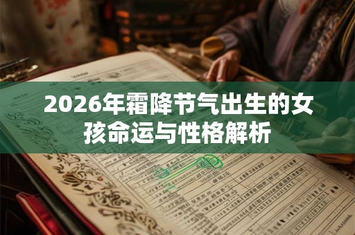 2026年霜降节气出生的女孩命运与性格解析
