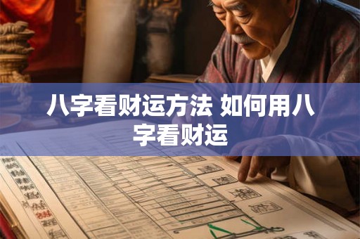 八字看财运方法 如何用八字看财运 八字看财运方法 如何用八字看财运