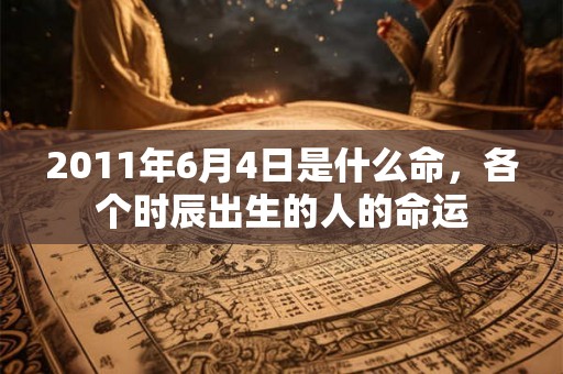 2011年6月4日是什么命，各个时辰出生的人的命运