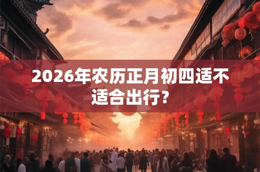 2026年农历正月初四适不适合出行？