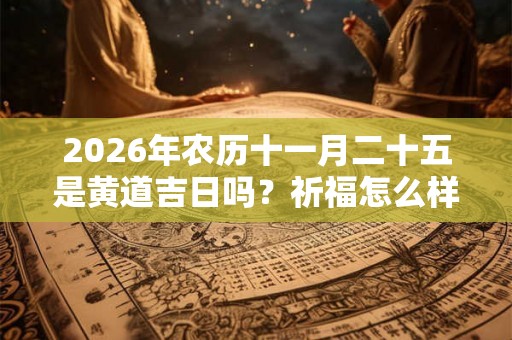 2026年农历十一月二十五是黄道吉日吗？祈福怎么样？