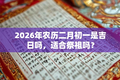 2026年农历二月初一是吉日吗，适合祭祖吗？