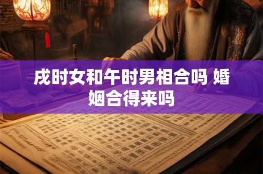 戌时女和午时男相合吗 婚姻合得来吗
