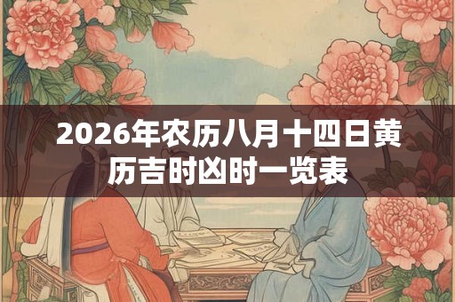 2026年农历八月十四日黄历吉时凶时一览表