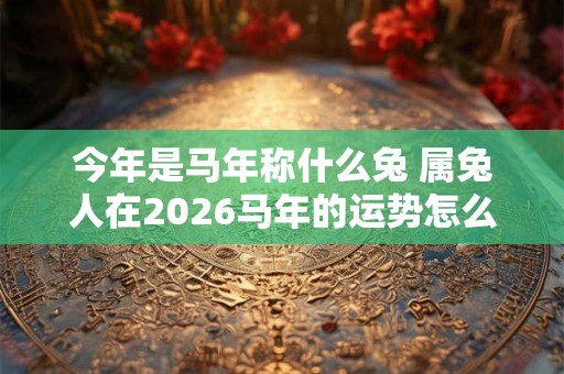 今年是马年称什么兔 属兔人在2026马年的运势怎么样