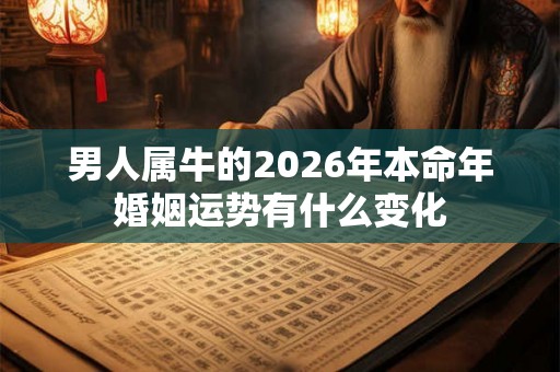 男人属牛的2026年本命年婚姻运势有什么变化