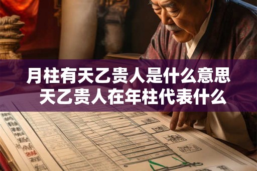 月柱有天乙贵人是什么意思  天乙贵人在年柱代表什么