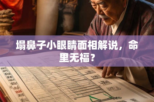 塌鼻子小眼睛面相解说，命里无福？