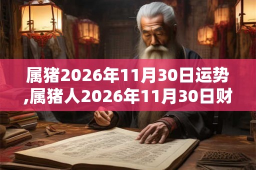 属猪2026年11月30日运势,属猪人2026年11月30日财运,生肖猪2026年11月30日运势 属猪2026年11月30日运势,属猪人2026年11月30日财运,生肖猪2026年11月30日运势