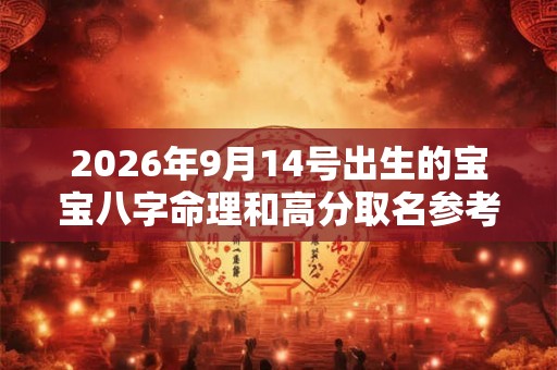 2026年9月14号出生的宝宝八字命理和高分取名参考