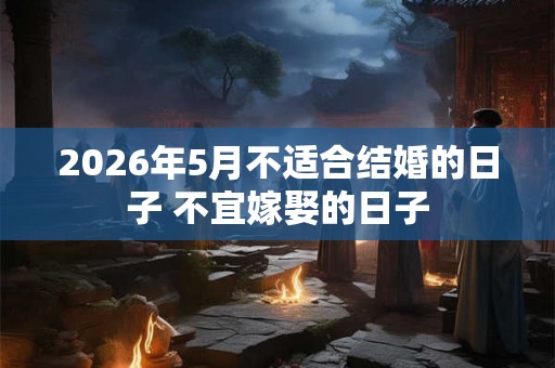 2026年5月不适合结婚的日子 不宜嫁娶的日子
