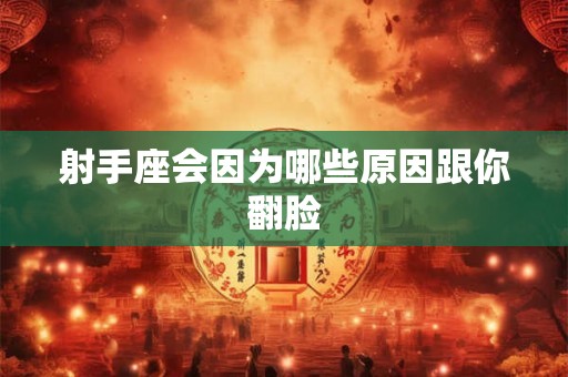 射手座会因为哪些原因跟你翻脸 射手座会因为哪些原因跟你翻脸