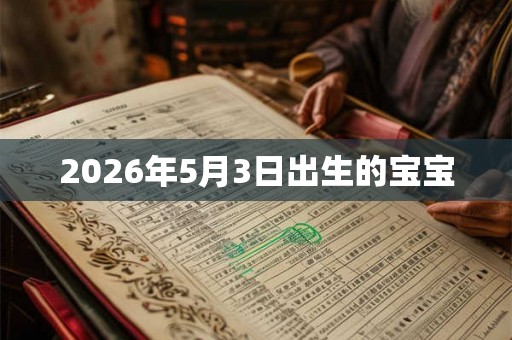 2026年5月3日出生的宝宝 2026年5月3日出生的宝宝