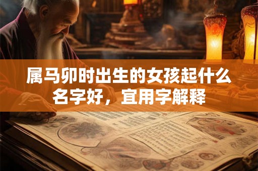 属马卯时出生的女孩起什么名字好，宜用字解释