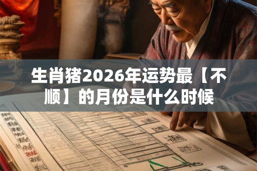 生肖猪2026年运势最【不顺】的月份是什么时候 生肖猪2026年运势最【不顺】的月份是什么时候