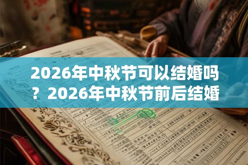 2026年中秋节可以结婚吗？2026年中秋节前后结婚吉日有几天？
