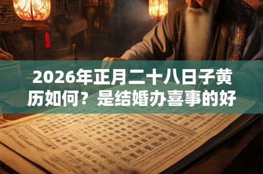 2026年正月二十八日子黄历如何？是结婚办喜事的好日子吗？
