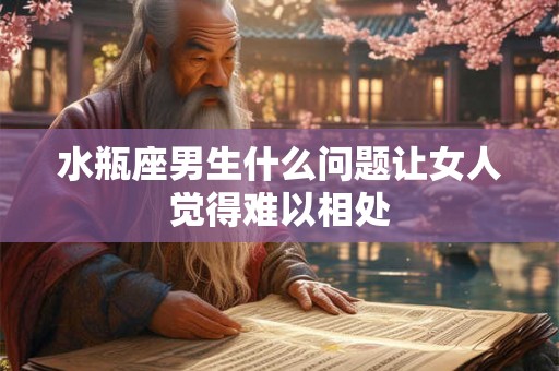 水瓶座男生什么问题让女人觉得难以相处