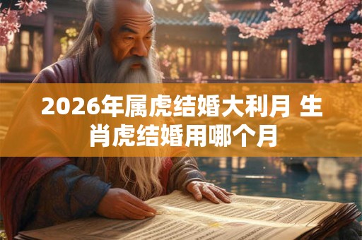 2026年属虎结婚大利月 生肖虎结婚用哪个月