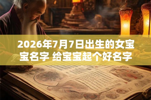2026年7月7日出生的女宝宝名字 给宝宝起个好名字
