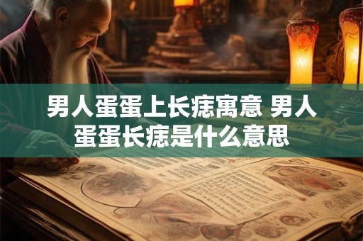 男人蛋蛋上长痣寓意 男人蛋蛋长痣是什么意思