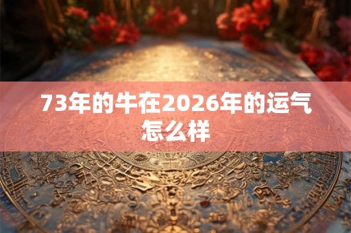 73年的牛在2026年的运气怎么样