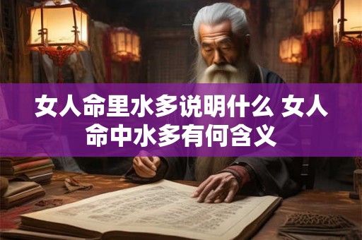 女人命里水多说明什么 女人命中水多有何含义