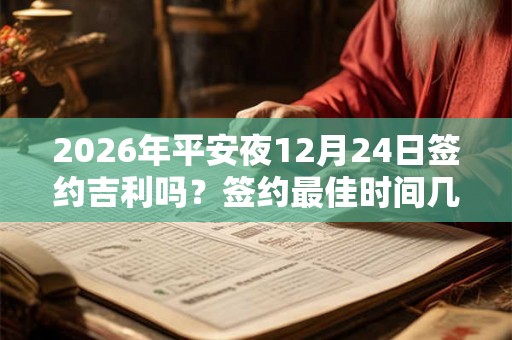2026年平安夜12月24日签约吉利吗？签约最佳时间几点？