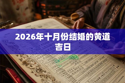 2026年十月份结婚的黄道吉日 2026年十月份结婚的黄道吉日