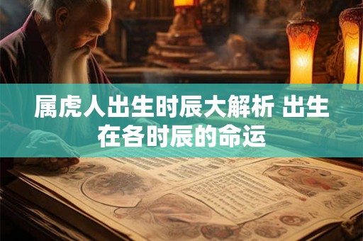 属虎人出生时辰大解析 出生在各时辰的命运 属虎人出生时辰大解析 出生在各时辰的命运