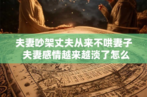 夫妻吵架丈夫从来不哄妻子  夫妻感情越来越淡了怎么办